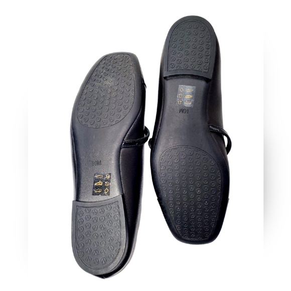 WISHBONE - Black Leather - Ballerina - Mary Jane - Flats - Size 10 - Picture 4 of 9